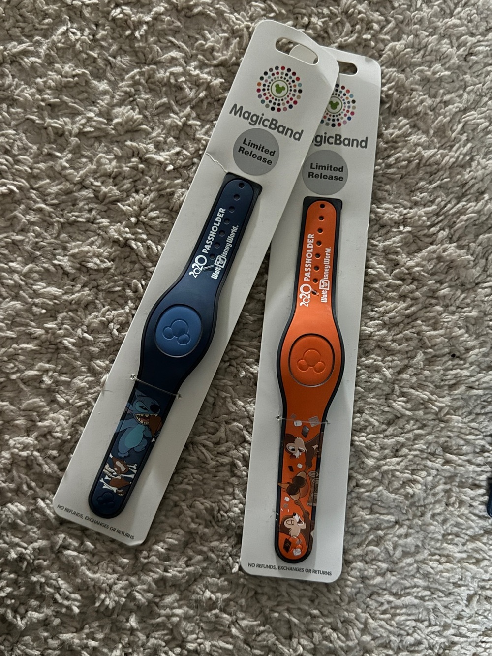 Disney Kids MagicBand Set - Blue and Orange Character Bands